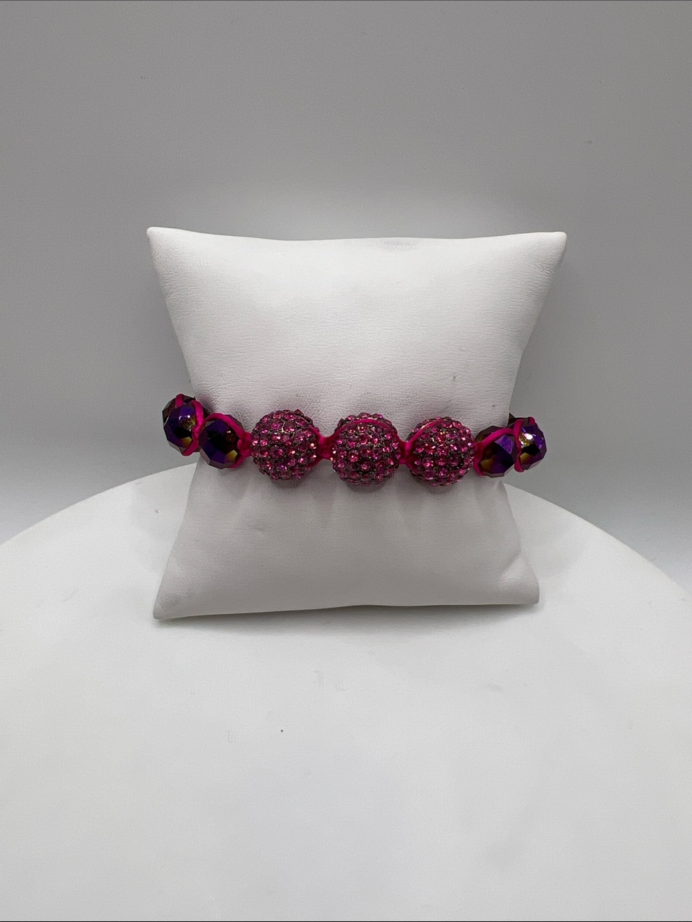 1309. Cara New‎ York Vibrant Pink and Purple Bracelet Adjustable Closure 6” Plus